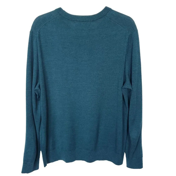 Banana Republic Baruffa Merino Wool Sweater Mens Size Large Blue Italian Yarn - Picture 4 of 13